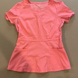 Jaanuu Coral Scrub Top Small